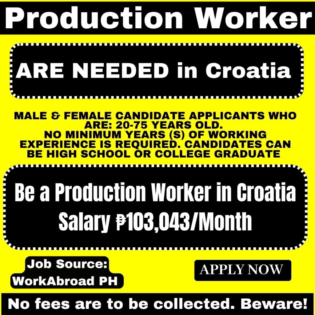 Production Worker in Croatia