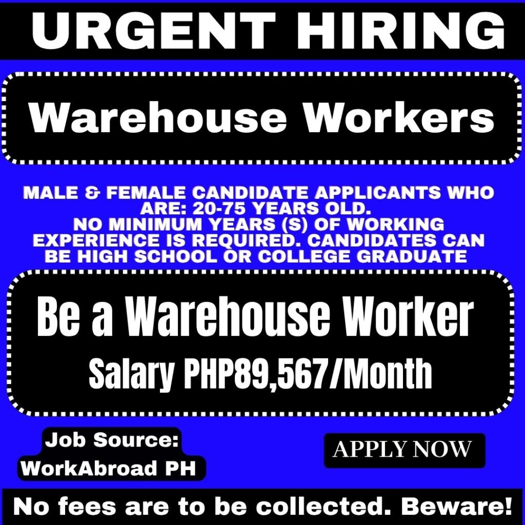 Urgent Openings for Skilled Warehouse Workers