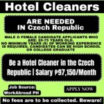 Hotel Cleaners in the Czech Republic | Salary ₱97,150/Month