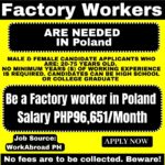 Hiring Factory Workers in Poland | Salary PHP96,651/Month