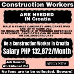 Hiring for Construction Workers in Croatia | Salary PHP 132,872/Month