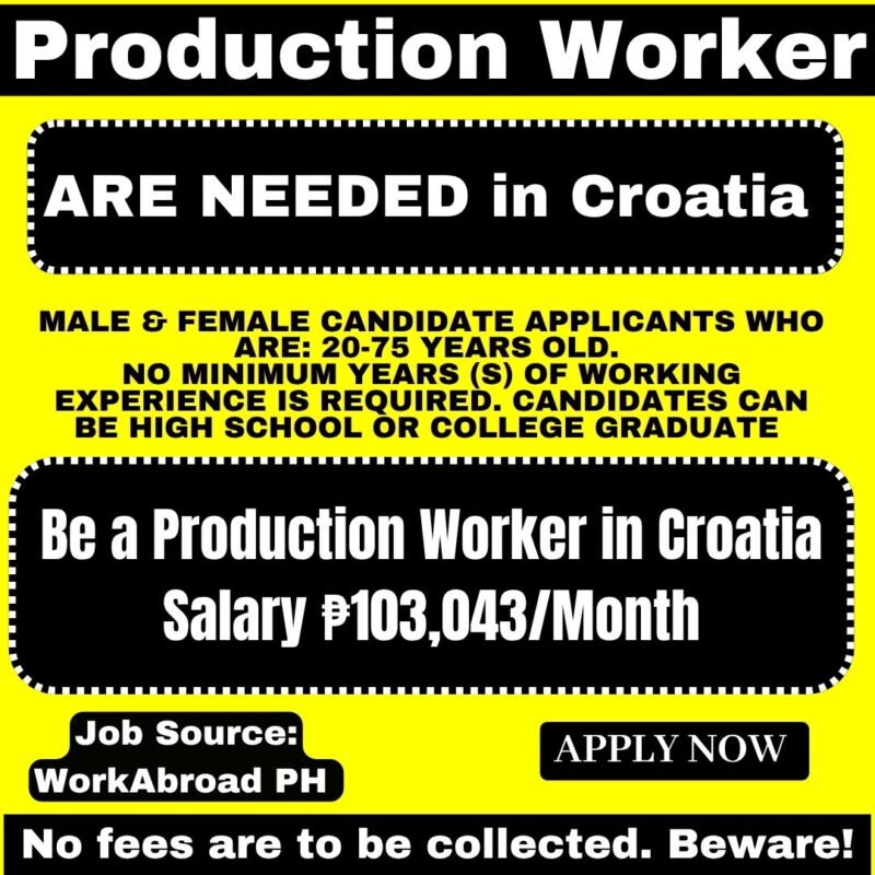 Production Worker in Croatia